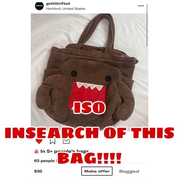 Iso in search of this domo bag mainly for school - Picture 1 of 2